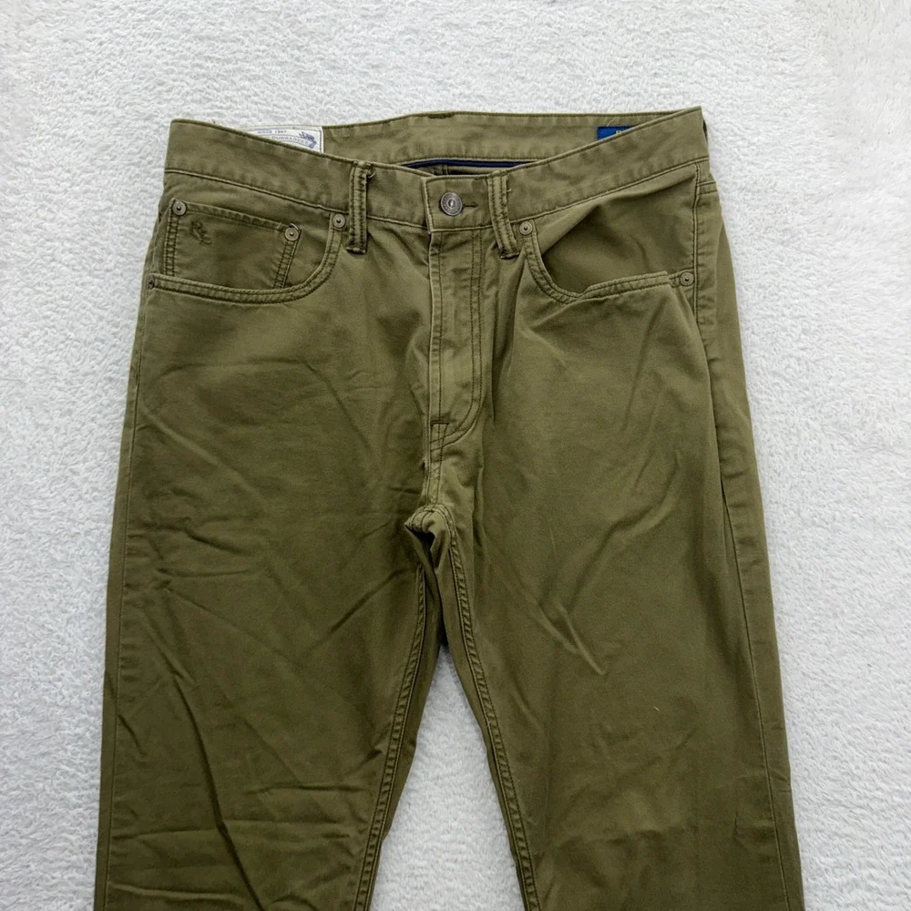 Polo Ralph Lauren Mens Olive Green Authentic Dungarees Straight Pants 31x30